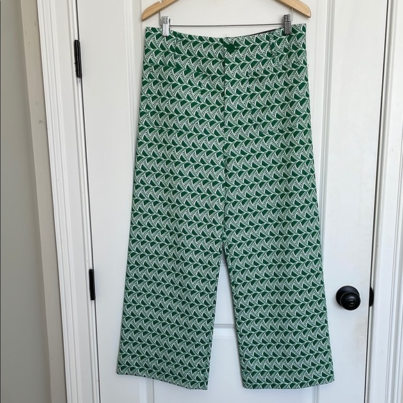 Jones New York Women’s Patterned Cropped Straight Leg Pants Green 14 - Picture 1 of 8